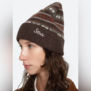 Sea New York Isabel Beanie Hat Brown Multi OS